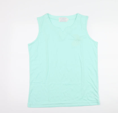 Womens UK Size M nuggets Green Basic Tank