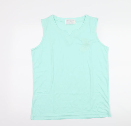 Womens UK Size M nuggets Green Basic Tank