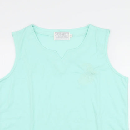 Womens UK Size M nuggets Green Basic Tank