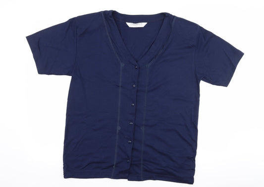 Womens UK Size S paramour Blue Basic Button-Up