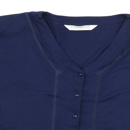 Womens UK Size S paramour Blue Basic Button-Up
