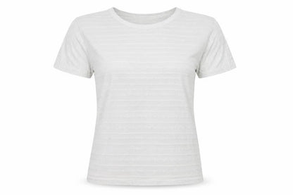 Icecube Womens Grey Striped  Basic T-Shirt Size L