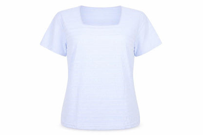 Icecube Womens Purple Striped  Basic T-Shirt Size L