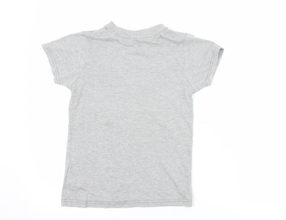 Preworn Boys Grey   Basic Button-Up Size 8 Years  - football mad