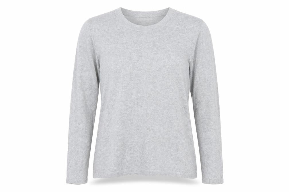 Womens UK Size S Preworn Silver Basic T-Shirt