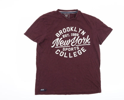 F&F Mens Purple    T-Shirt Size M  - graphic