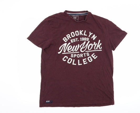 F&F Mens Purple    T-Shirt Size M  - graphic