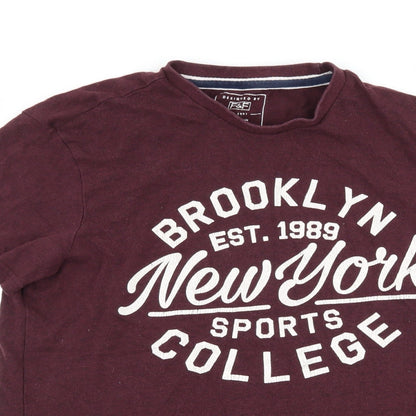 F&F Mens Purple    T-Shirt Size M  - graphic