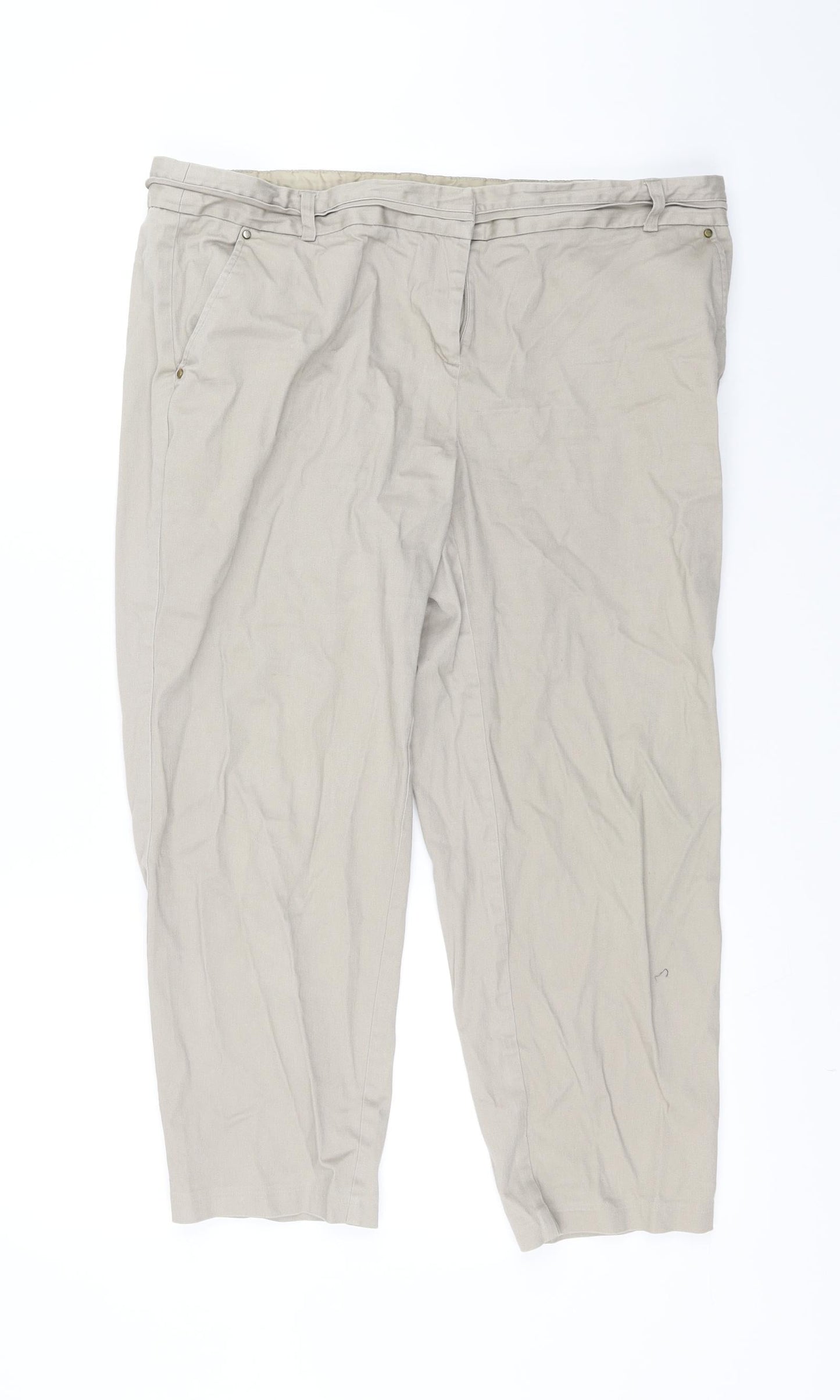 George Womens Beige   Chino Trousers Size 16 L22 in