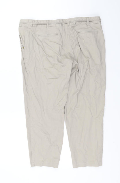 George Womens Beige   Chino Trousers Size 16 L22 in