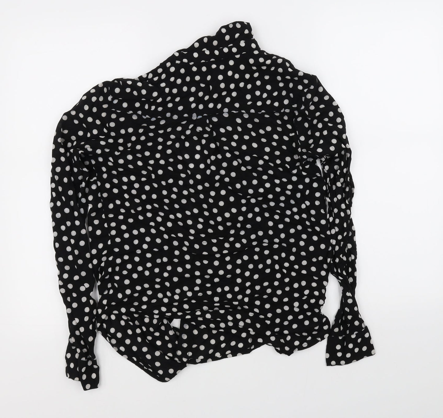 Womens UK Size 8 NEXT Black Basic Button-Up