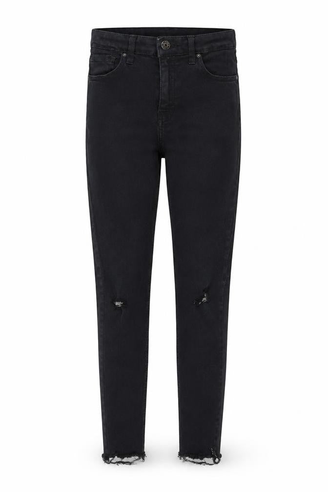 Womens UK Size 8 Topshop Regular Fit Straight Black Jeans