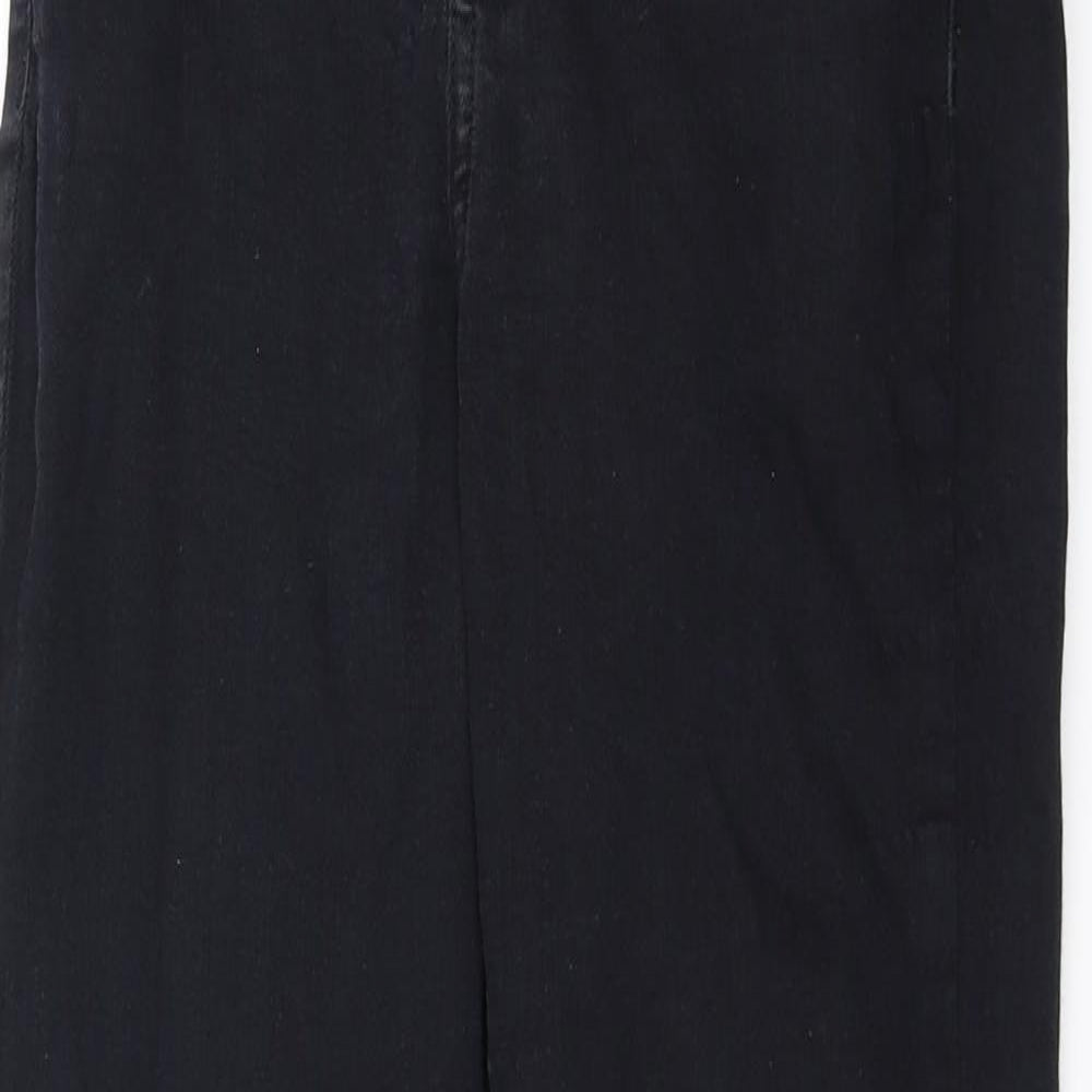 Topshop Womens Black   Straight Jeans Size 8 L28 in