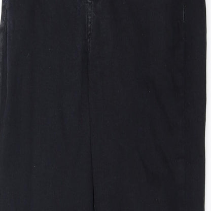 Topshop Womens Black   Straight Jeans Size 8 L28 in