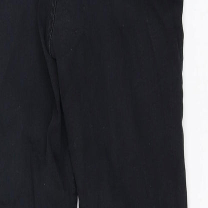 Topshop Womens Black   Straight Jeans Size 8 L28 in
