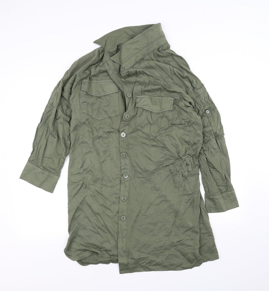 izabel Womens Green   Basic Button-Up Size 16