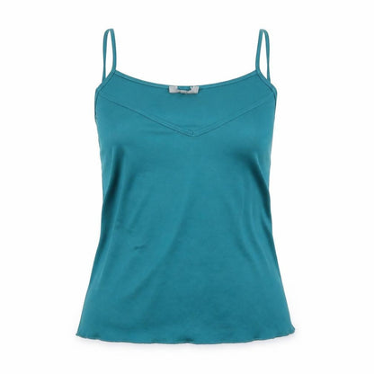 Womens UK Size 10 Preworn Green Basic T-Shirt