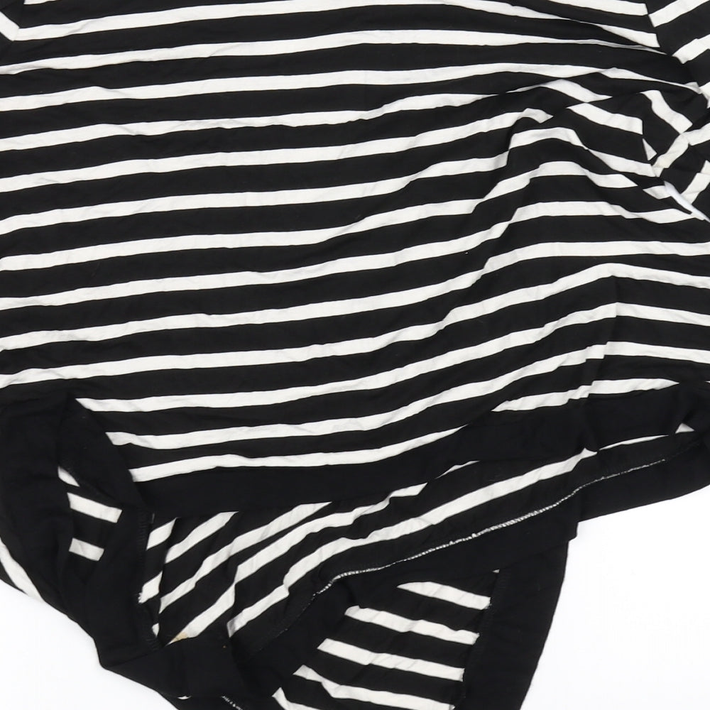 Wallis Womens Black Striped  Cardigan Jumper Size 14