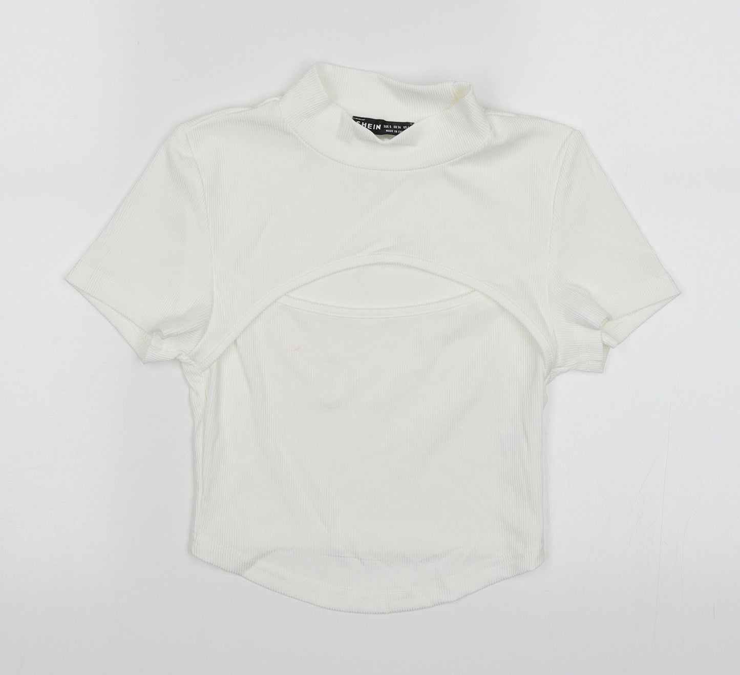 SheIn Womens White   Basic T-Shirt Size S