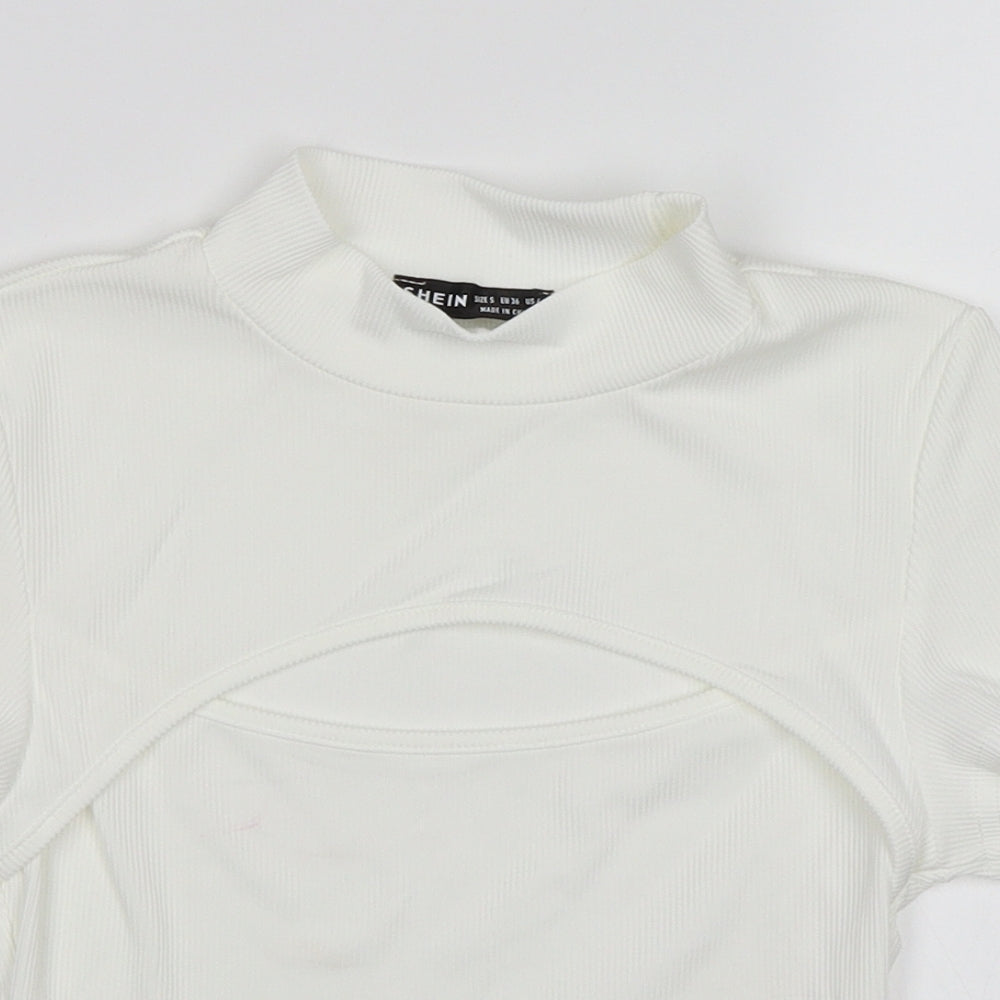 SheIn Womens White   Basic T-Shirt Size S