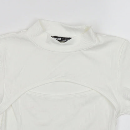 SheIn Womens White   Basic T-Shirt Size S