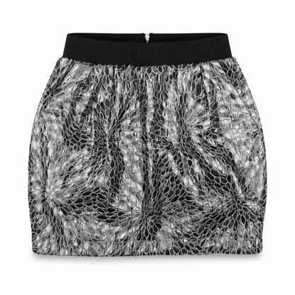 Rare Womens Black Floral  Mini Skirt Size 6