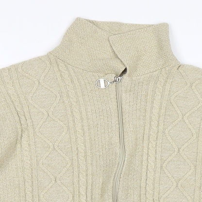 Glimpse Design Womens Beige   Cardigan Jumper Size S