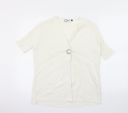 Casamia Womens Ivory   Cardigan Jumper Size L