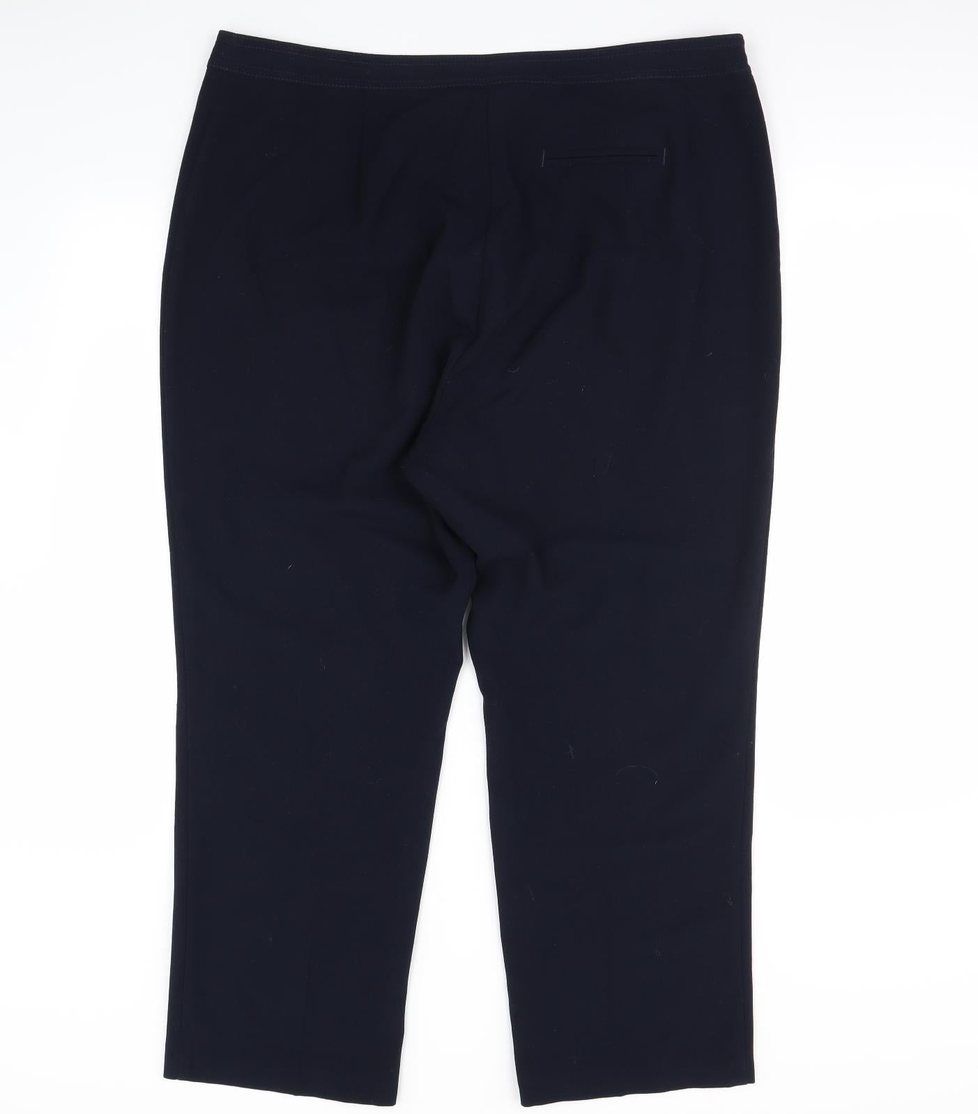 M&S Mens Blue   Dress Pants Trousers Size 18 L28 in