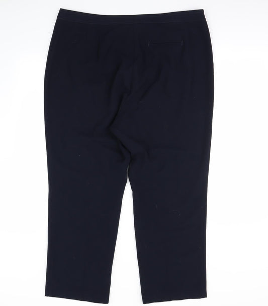 M&S Mens Blue   Dress Pants Trousers Size 18 L28 in