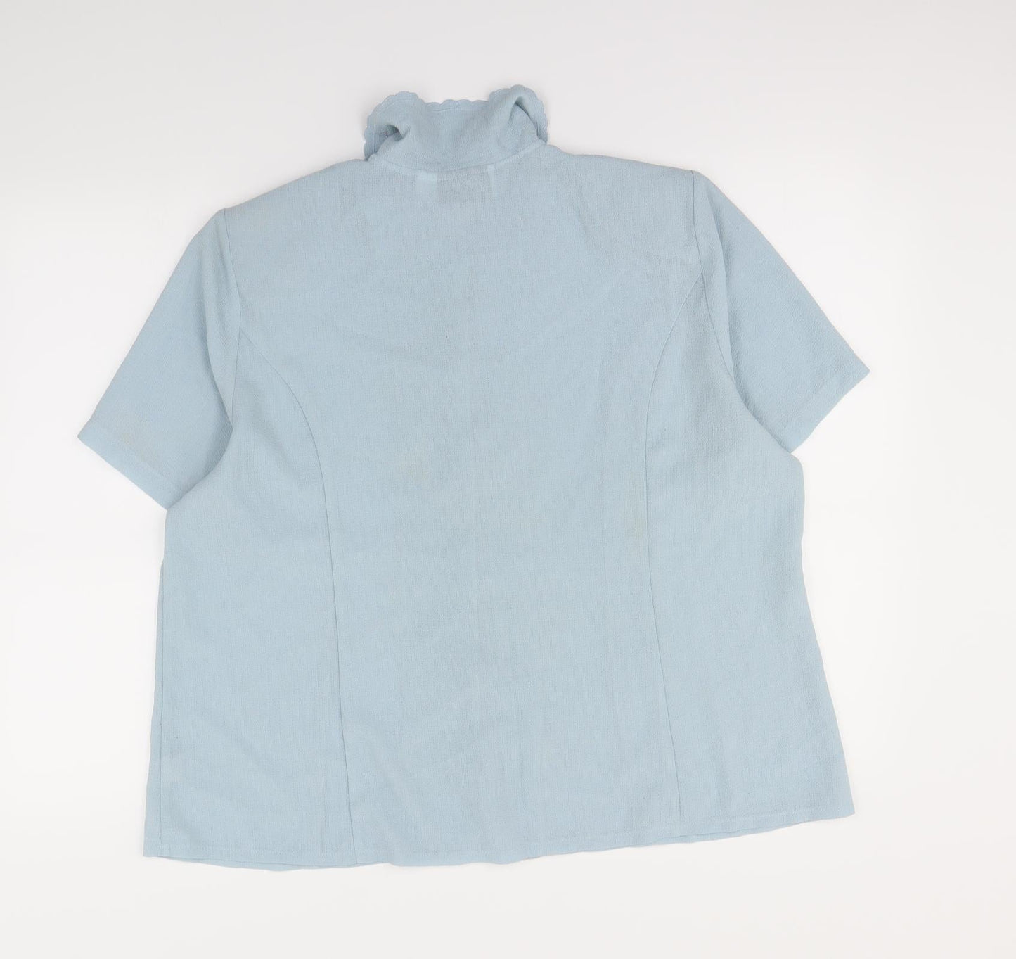 Womens UK Size 20 Clothes Contact Blue Basic Button-Up