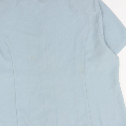 Womens UK Size 20 Clothes Contact Blue Basic Button-Up