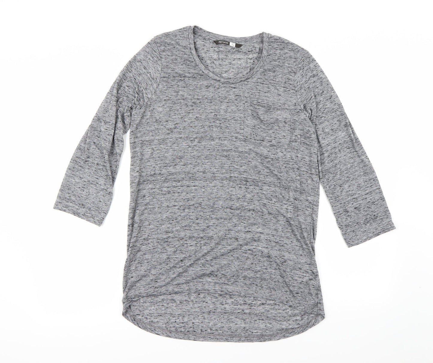 Womens UK Size 12 pep&co Grey Basic Blouse
