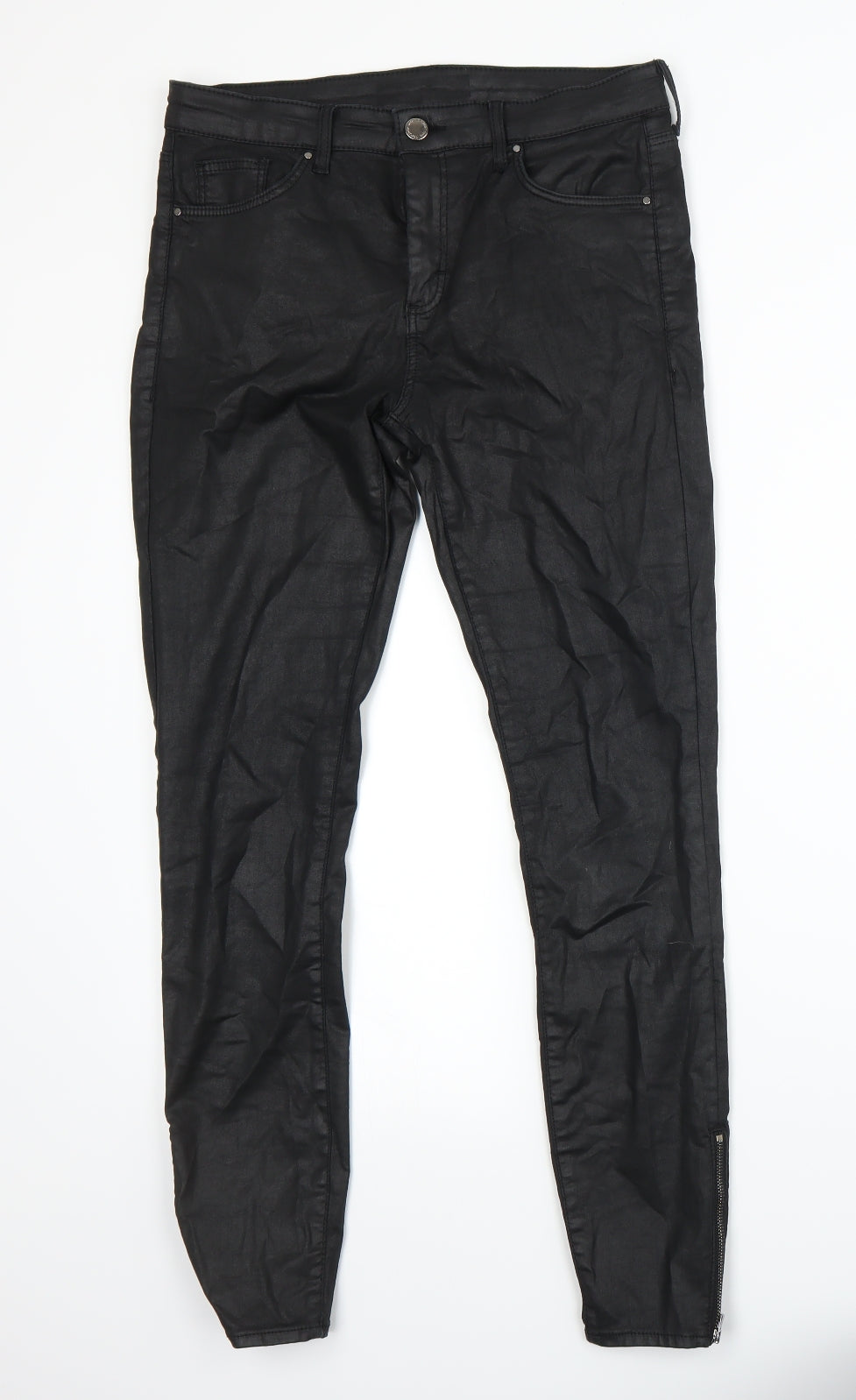 Topshop Womens Black   Skinny Jeans Size 8 L27 in