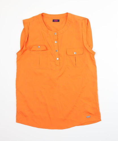 Womens UK Size 14 Buffalo Orange Basic Blouse