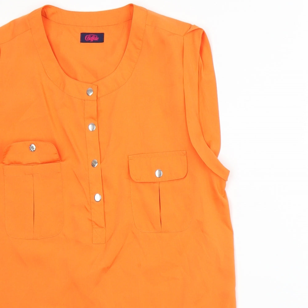 Womens UK Size 14 Buffalo Orange Basic Blouse