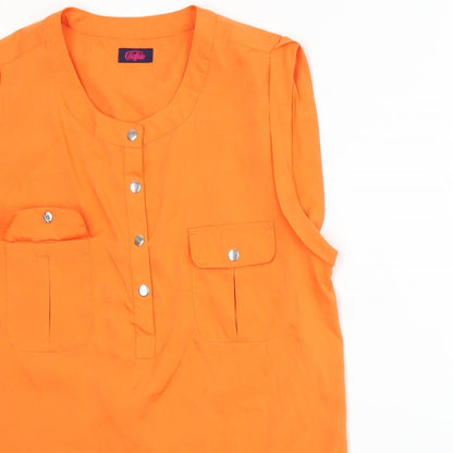 Womens UK Size 14 Buffalo Orange Basic Blouse