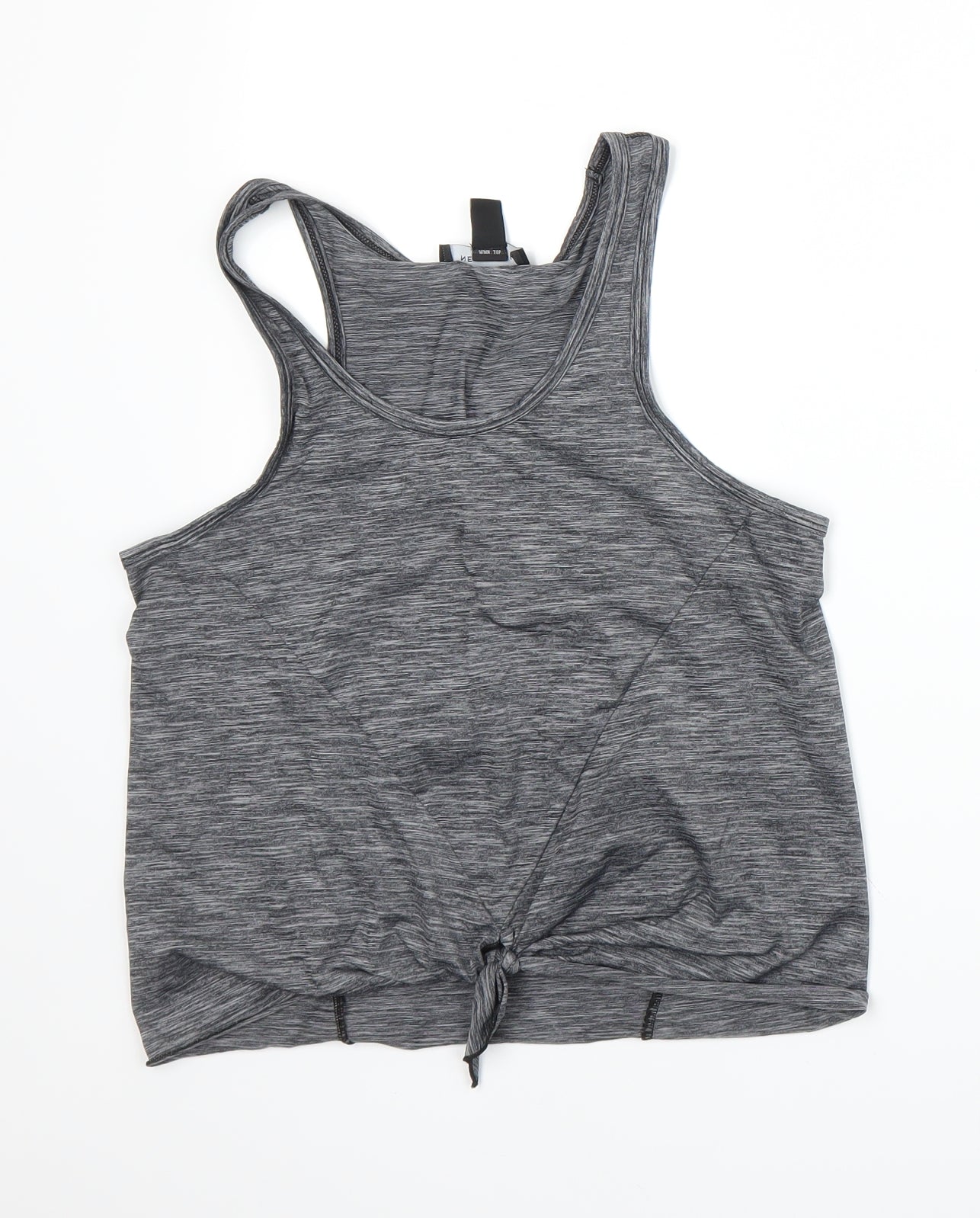 Womens UK Size S New Look Grey Basic Tank
