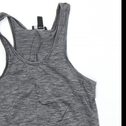 Womens UK Size S New Look Grey Basic Tank