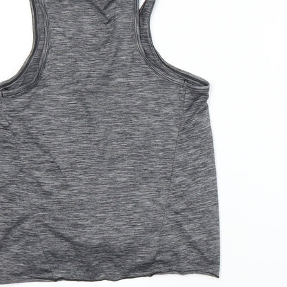 Womens UK Size S New Look Grey Basic Tank