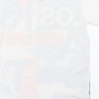 Matalan Boys Blue Geometric  Basic T-Shirt Size 10 Years