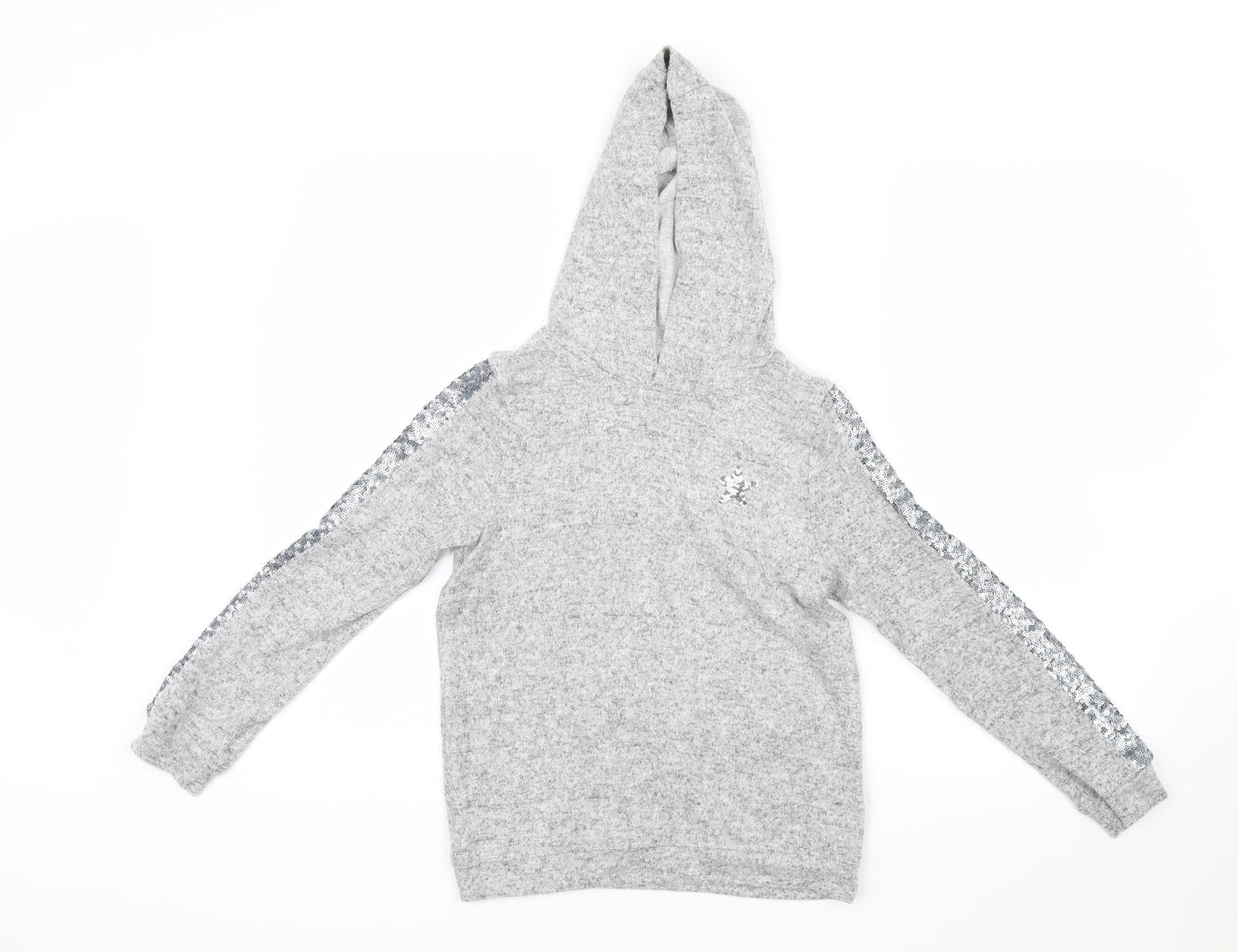 F&F Girls Grey   Pullover Hoodie Size 9-10 Years