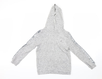 F&F Girls Grey   Pullover Hoodie Size 9-10 Years