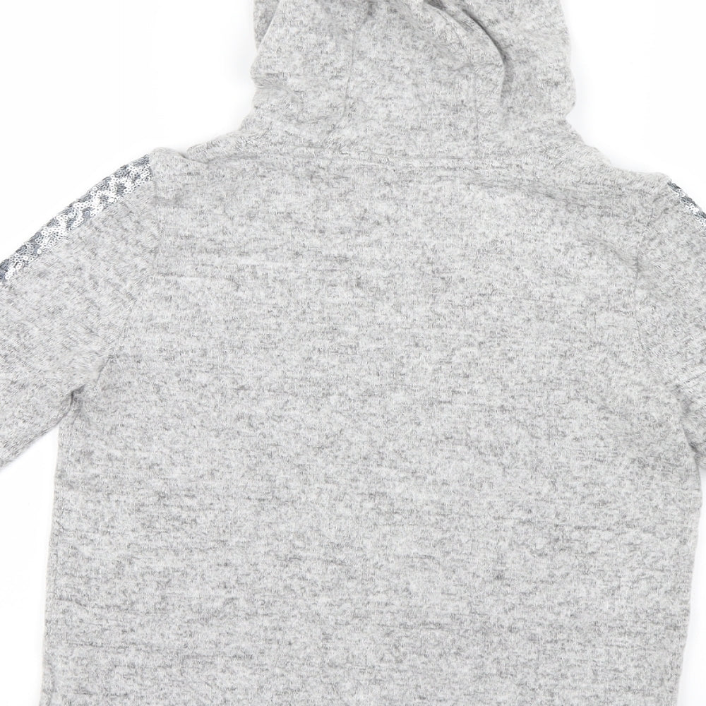 F&F Girls Grey   Pullover Hoodie Size 9-10 Years