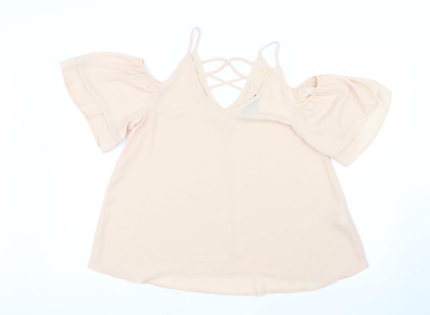 Primark Womens Pink  Mesh Basic Blouse Size 8