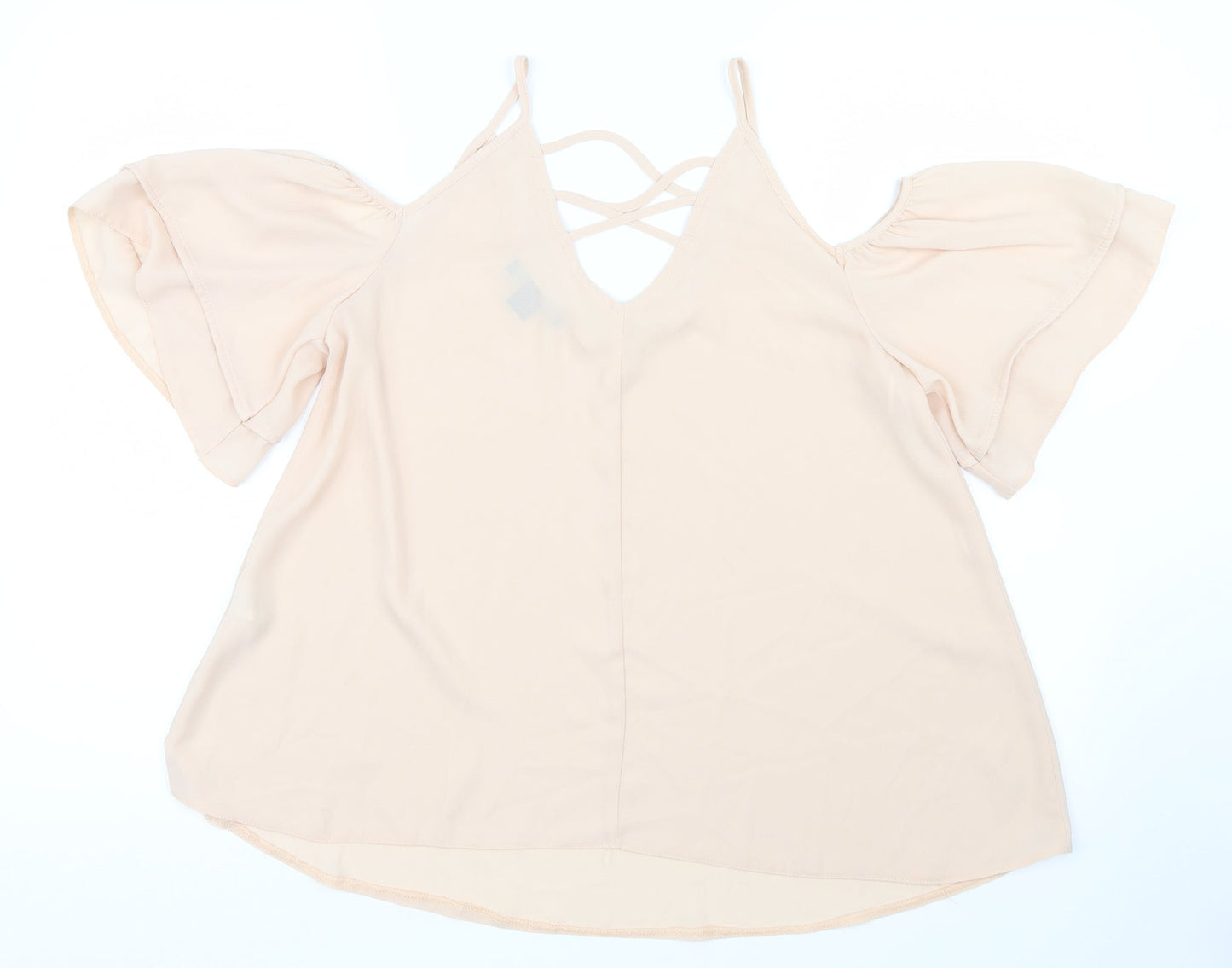 Primark Womens Pink  Mesh Basic Blouse Size 8