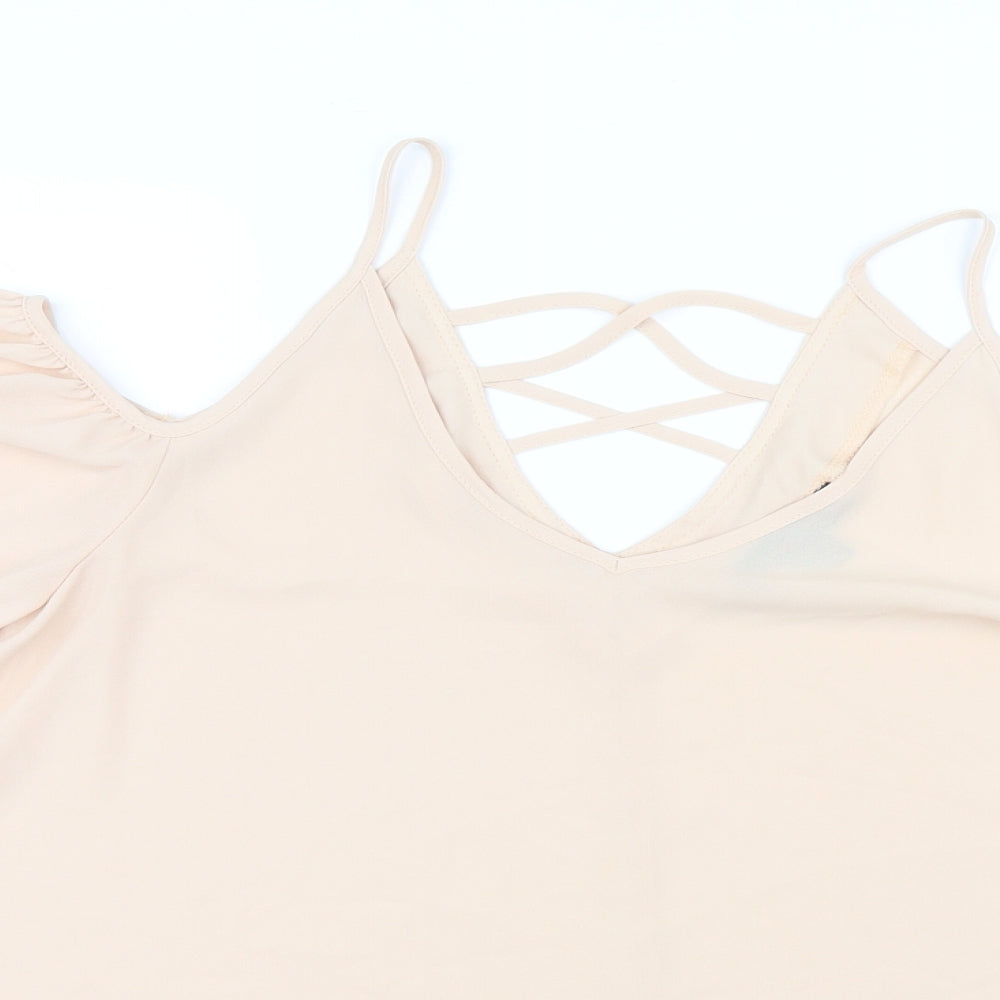 Primark Womens Pink  Mesh Basic Blouse Size 8