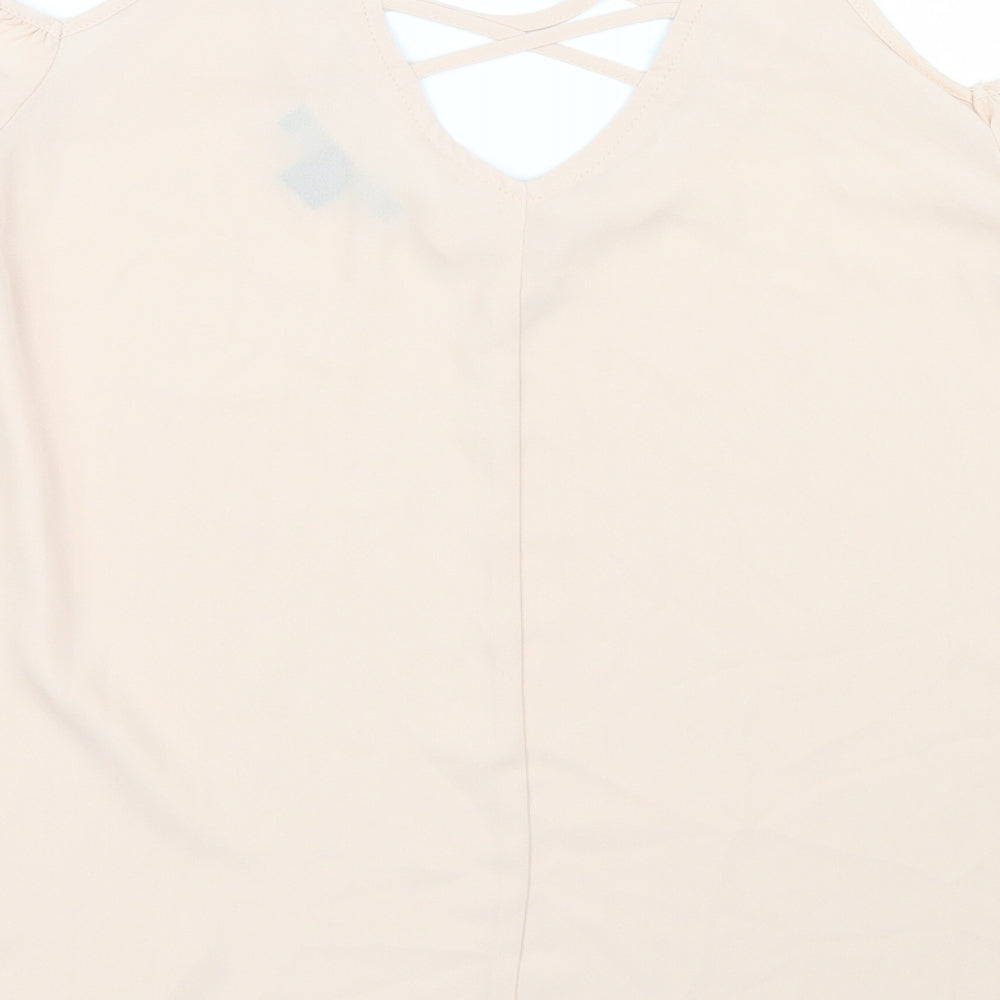 Primark Womens Pink  Mesh Basic Blouse Size 8