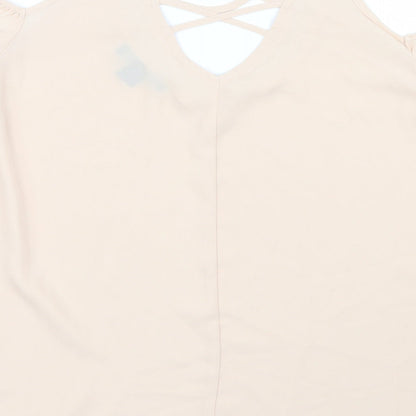 Primark Womens Pink  Mesh Basic Blouse Size 8