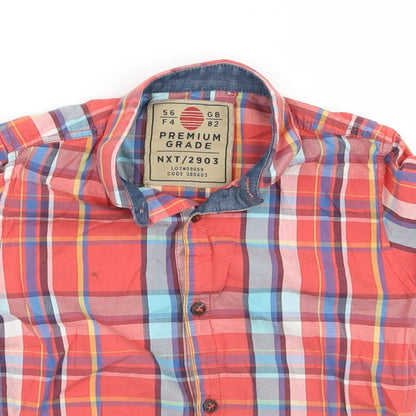 Next Boys Red Check  Basic Button-Up Size 4 Years